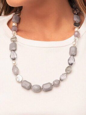 Paparazzi Jewelry Accessories - Nautical Sunset - Silver Necklace - Vintage